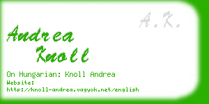 andrea knoll business card